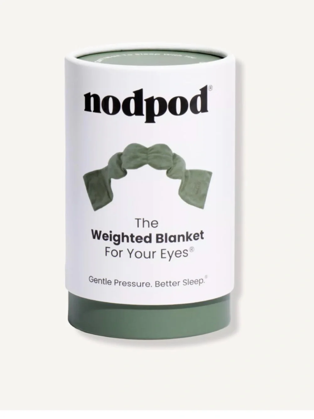 nodpod Green Weighted Blanket for Eyes - Gentle Sleep Eye Mask - Picture 1 of 5